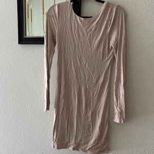 Forever 21 Beige Long Sleeve Dress